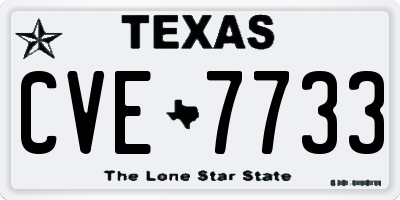 TX license plate CVE7733
