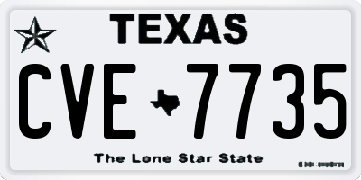 TX license plate CVE7735