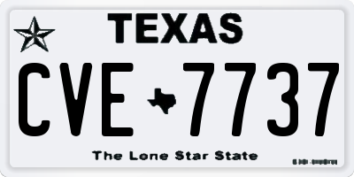 TX license plate CVE7737