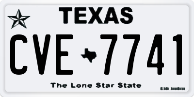 TX license plate CVE7741