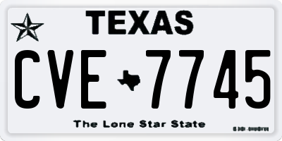 TX license plate CVE7745