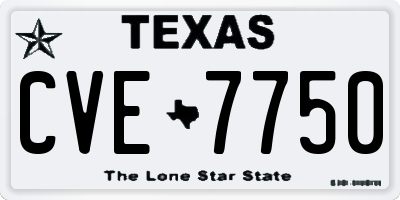 TX license plate CVE7750