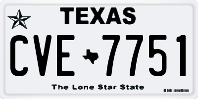 TX license plate CVE7751