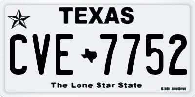 TX license plate CVE7752