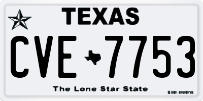 TX license plate CVE7753