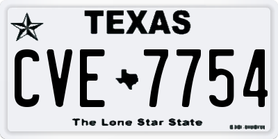 TX license plate CVE7754