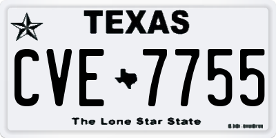 TX license plate CVE7755