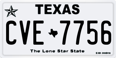 TX license plate CVE7756