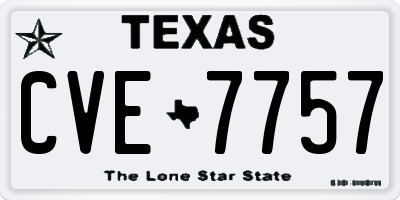 TX license plate CVE7757