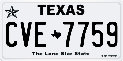 TX license plate CVE7759
