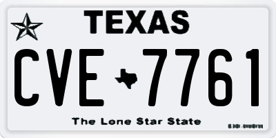 TX license plate CVE7761