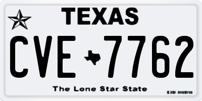 TX license plate CVE7762