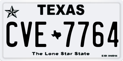 TX license plate CVE7764