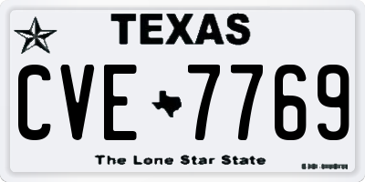 TX license plate CVE7769