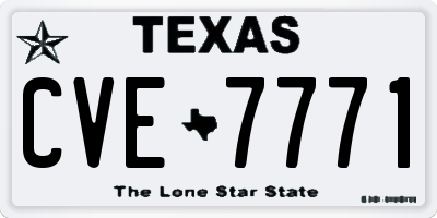 TX license plate CVE7771