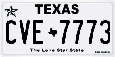 TX license plate CVE7773