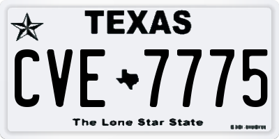 TX license plate CVE7775