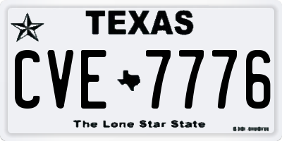 TX license plate CVE7776