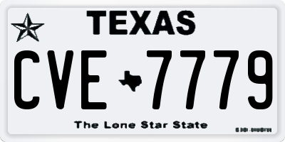 TX license plate CVE7779