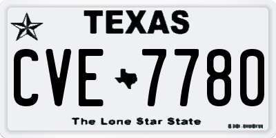 TX license plate CVE7780