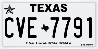 TX license plate CVE7791