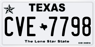 TX license plate CVE7798