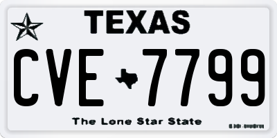 TX license plate CVE7799
