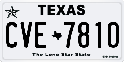TX license plate CVE7810