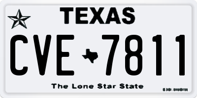 TX license plate CVE7811