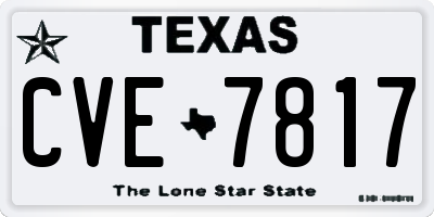 TX license plate CVE7817