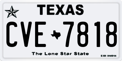 TX license plate CVE7818