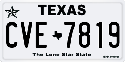 TX license plate CVE7819