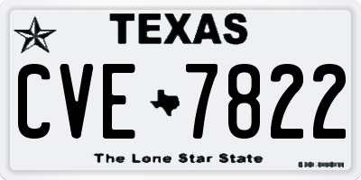 TX license plate CVE7822