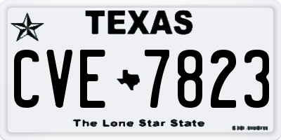 TX license plate CVE7823