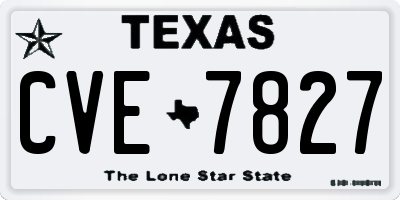 TX license plate CVE7827