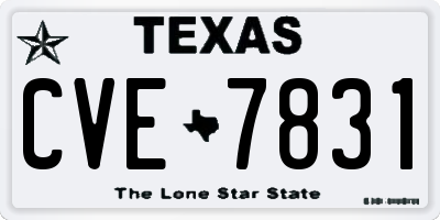 TX license plate CVE7831