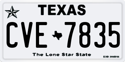 TX license plate CVE7835