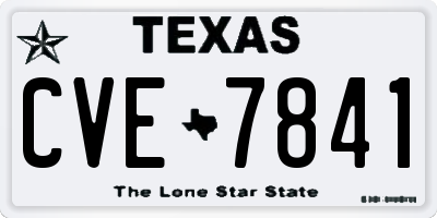 TX license plate CVE7841