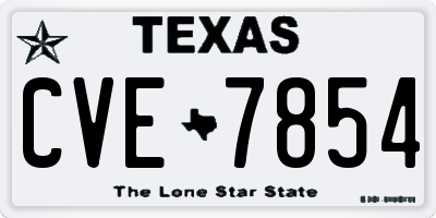 TX license plate CVE7854