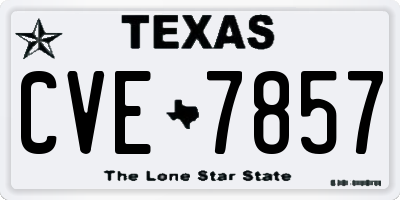 TX license plate CVE7857
