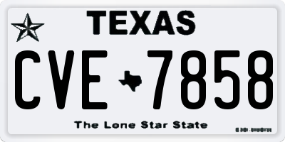 TX license plate CVE7858