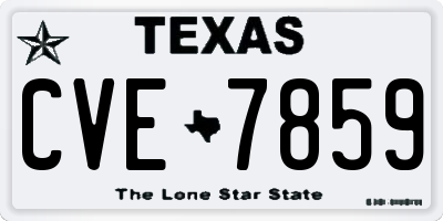 TX license plate CVE7859