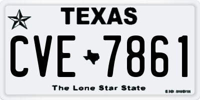 TX license plate CVE7861