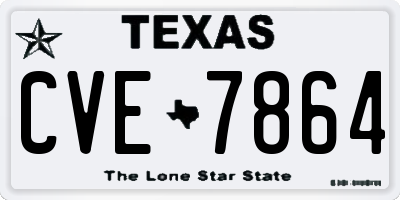 TX license plate CVE7864