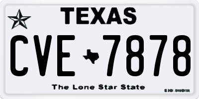 TX license plate CVE7878