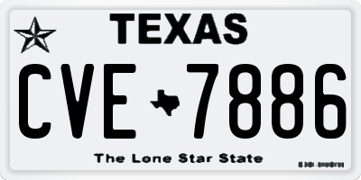 TX license plate CVE7886