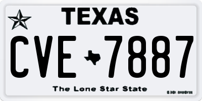 TX license plate CVE7887