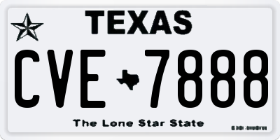 TX license plate CVE7888
