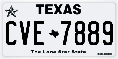 TX license plate CVE7889