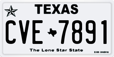TX license plate CVE7891